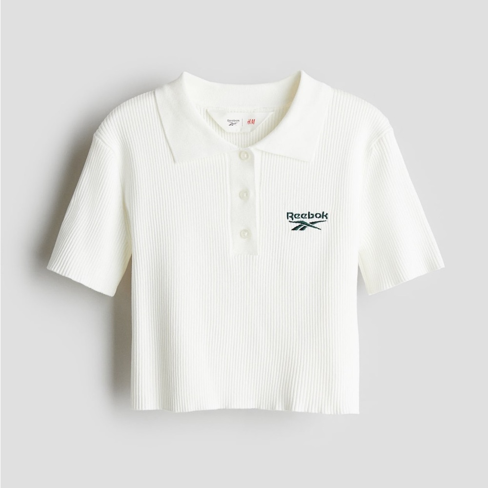 NWT Reebok x H&M Embroidered Detail Polo Little Girl Shirt Size 8-10